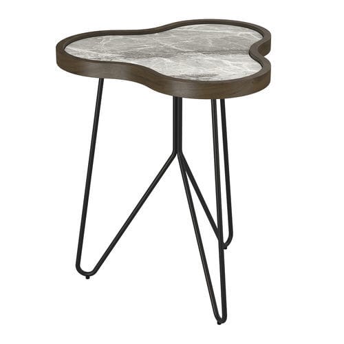 Moderner Beistelltisch - FLOWER - AKANTE - Nussbaum / MDF / Keramik