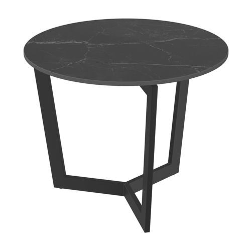 Moderner Beistelltisch - TAMARA - AKANTE - Hartglas / Keramik / Gestell aus lackiertem Stahl