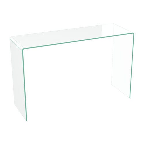 Moderner Konsolentisch - AURORA - AKANTE - gewölbtes Glas / Gestell aus Glas / rechteckig
