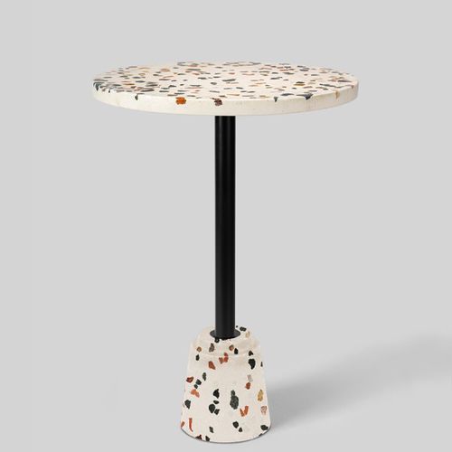 Moderner Bistrotisch - M-7 - Karoistanbul - Terrazzo / Gestell aus Stahl / rund