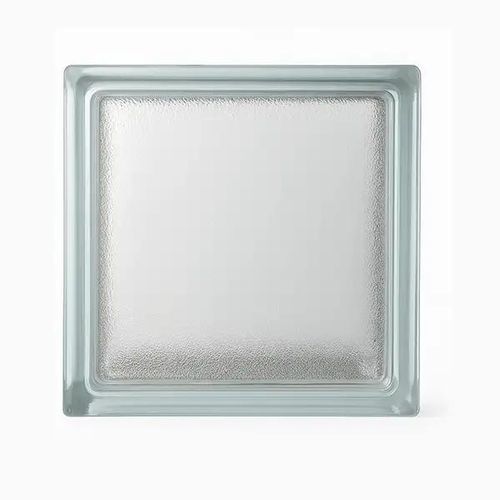 Quadratischer Glasbaustein - TANGERINE SKIN - Karoistanbul - sandgestrahlt / für Wand / für Trennwand