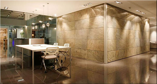 Dekorplatte für Innenausbau - OFFICE - classical natural Stone - wandmontiert / Naturstein