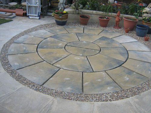 Sandstein-Fliesen - RAJ GREEN - classical natural Stone - gebürstet / für Außenbereich / bodenstehend