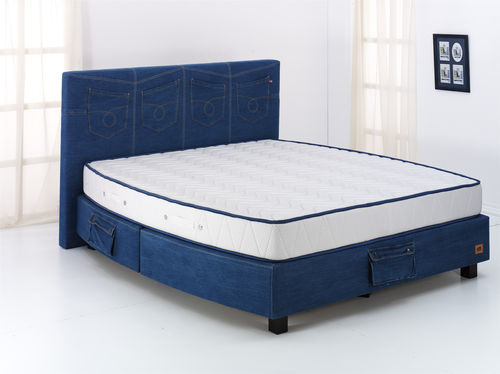 Doppelbett - DENIM SET - ISBIR - modern / Polster / Bettkasten