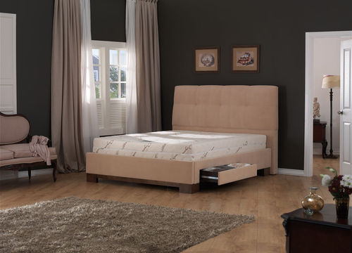 Doppelbett - NEPTÜN - ISBIR - modern / mit Schublade / Stoff