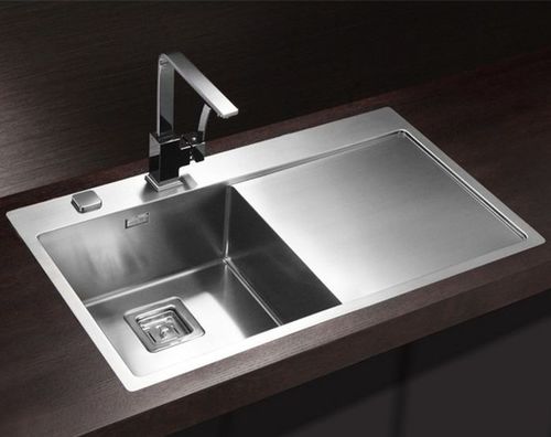 Einbeckenspüle - Stylux 50 - Alveus - mit Abtropffläche / Edelstahl / einbaufähig