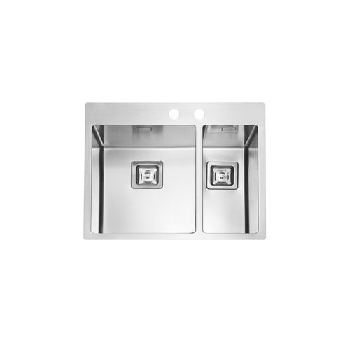 Doppelbeckenspüle - STYLUX 20 - Alveus - ohne Abtropffläche / Edelstahl