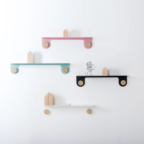 Wandmontiertes Regal - HOOK - Gazzda - modern / Eiche / Stahl