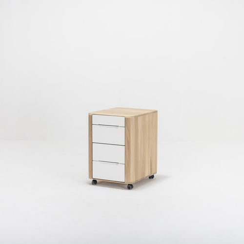 MDF-Schreibtischcontainer - ENA - Gazzda - mit 4 Schubladen / auf Rollen