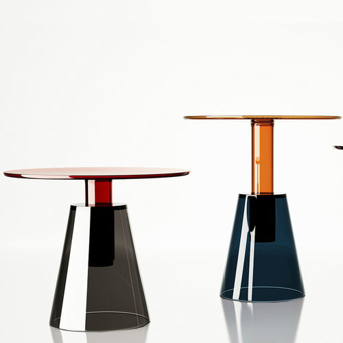 Moderner Couchtisch - ILIA - Enne - Glas / rund / für Privatgebrauch