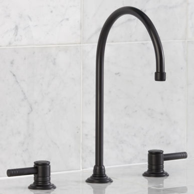 Aufsatz-Zweigriffmischer - 4211 - Herbeau - Metall / für Küche / 3-Loch