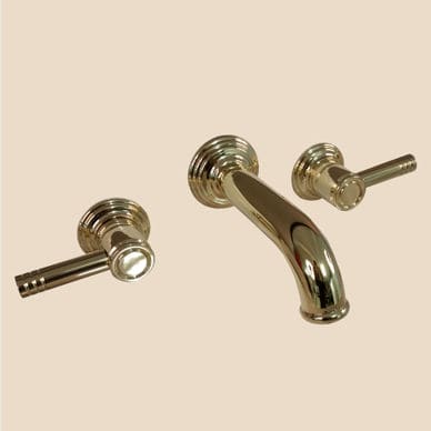 Wandmontierter Zweigriffmischer - 4212 - Herbeau - Metall / für Küche / 3-Loch