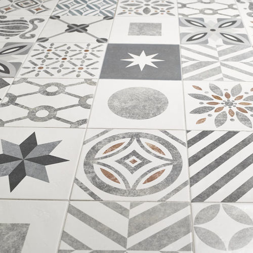 Keramikfliesen - CEMENTINE - Valmori Ceramica Design - poliert / für den Innenraum / Wand