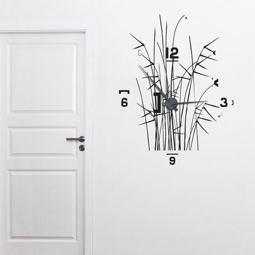 Natur-Wandtattoo - HORLOGE DU ROSEAU ENCHANTE - Atelier d'Art Osmoze - Design & décoration murale - Text