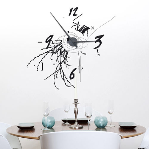Natur-Wandtattoo - HORLOGE DU BOIS ETERNEL - Atelier d'Art Osmoze - Design & décoration murale - Text