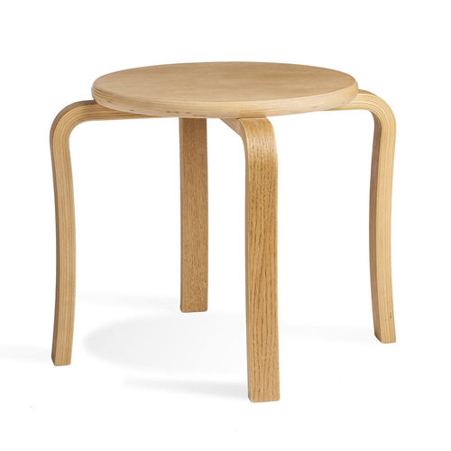 Moderner Hocker - Lux - Tarmeko LPD - Holzfurnier / Gestell aus Holz / stapelbar