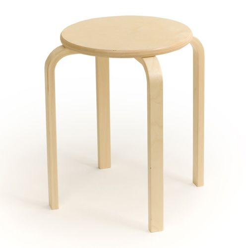 Moderner Hocker - Aia - Tarmeko LPD - Birke / Stoff / Gestell aus Birke