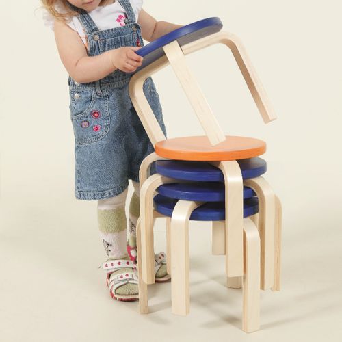 Moderner Hocker - Tipa - Tarmeko LPD - Sperrholz / Gestell aus Birke / stapelbar