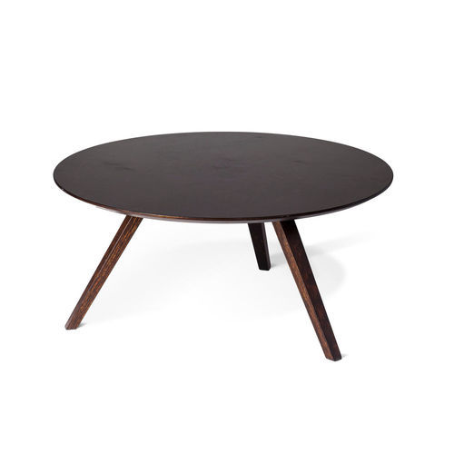 Moderner Couchtisch - Tango - Tarmeko LPD - Sperrholz / Gestell aus Birke / rund