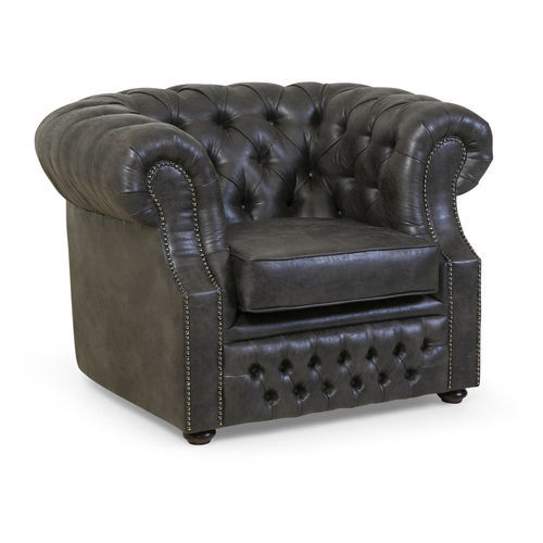 Chesterfield-Sessel - Tarmeko LPD - Stoff / Leder / Polster