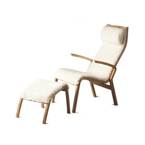 Sessel / skandinavisches Design - Zürich - Tarmeko LPD - Stoff / Leder / Schaffell