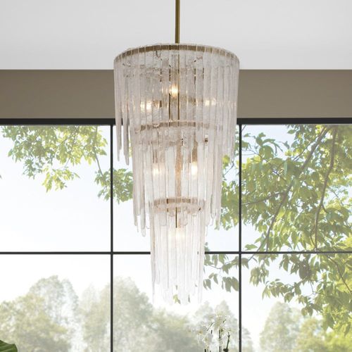 Moderner Kronleuchter - RAINE - Arteriors Home - Glas / Stahl / Wasserfall