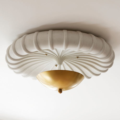 Moderne Deckenleuchte - CAMELLA - Arteriors Home - rund / Stein / Verbundwerkstoff