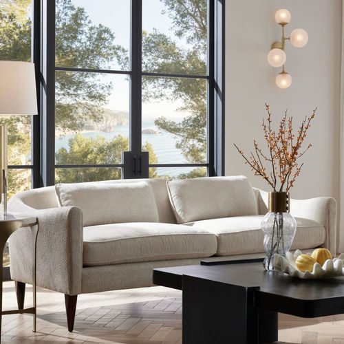 Modernes Sofa - VINCENT - Arteriors Home - Stoff / Leder / mit Armlehnen