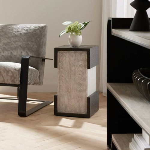Moderner Beistelltisch - EXETER ACCENT - Arteriors Home - Messing / Gestell aus Holz / rechteckig