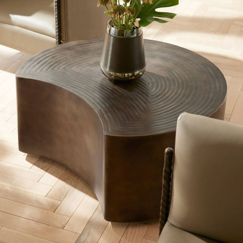 Moderner Couchtisch - CULLEN - Arteriors Home - Eisen / Gestell aus Eisen / Gestell aus poliertem Messing