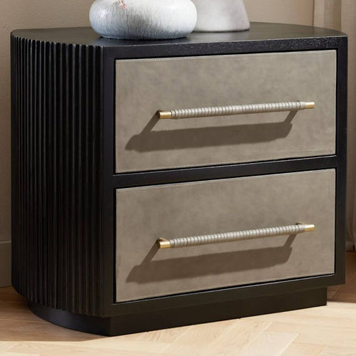 Moderner Nachttisch - EASTCHESTER - Arteriors Home - Leder / Messing / Gestell aus Holz