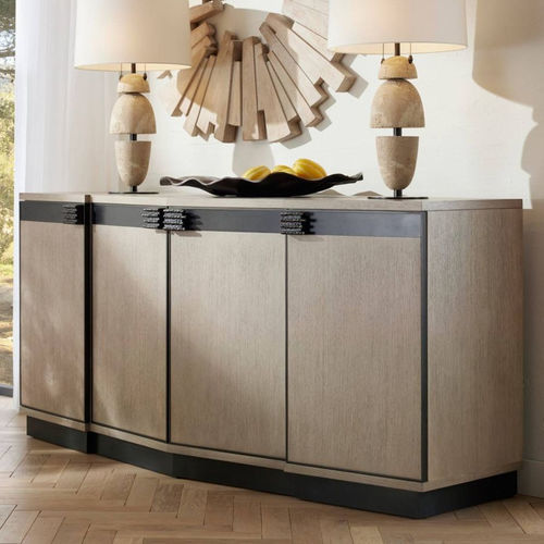 Modernes Sideboard - CYRUS - Arteriors Home - Eiche / Eisen / mit Schwingtür