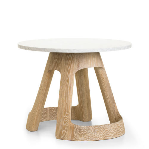 Moderner Tisch - POLSON - CASTE - Marmor / Weißeiche / oval