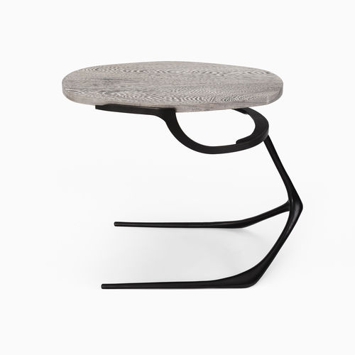 Moderner Beistelltisch - WISHBONE  - CASTE - Eiche / Nussbaum / Bronze