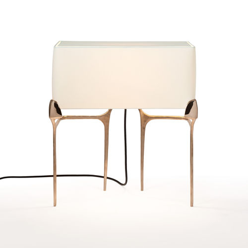 Tischlampe - CASTE - Papier / Bronze / modern