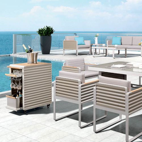 Gartenwagen - AIRPORT - Higold - Aluminium / aus Teakholz