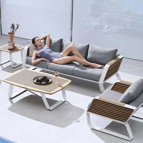 Modernes Sofa - WING - Higold - für Außenbereich / Stoff / mit Armlehnen