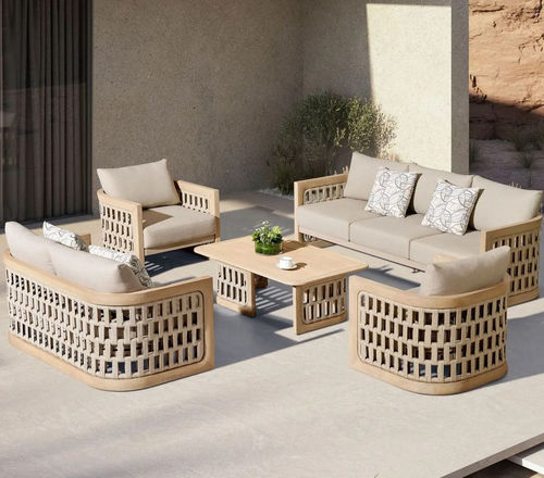 Modernes Lounge-Gartenmöbel - RIVA - Higold - Sunbrella® / Teakholz / für Privatgebrauch