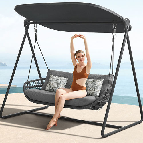 Kordel-Hollywoodschaukel - VASCA - Higold - Sunbrella® / Metall / Zweisitzer