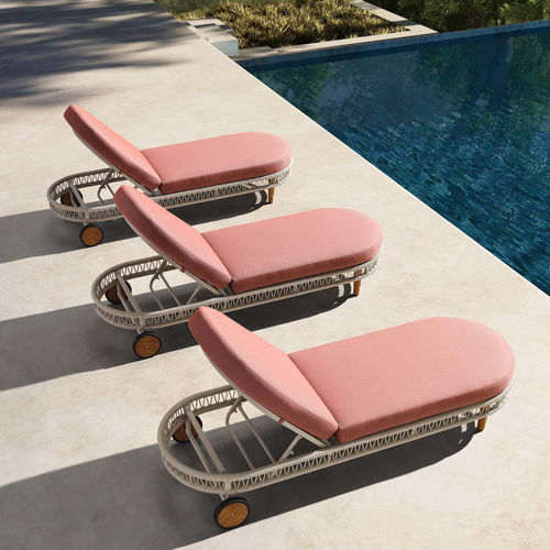 Moderne Sonnenliege - VASCA - Higold - Sunbrella® / Metall / Kordel