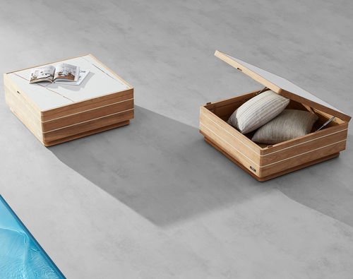 Moderner Couchtisch - ARMONIA - Higold - HPL / Gestell aus Holz / quadratisch