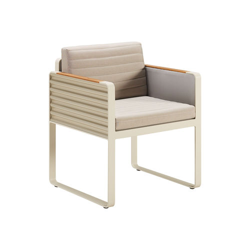 Moderner Esszimmerstuhl - AIRPORT - Higold - für Außenbereich / Sunbrella® / Teakholz