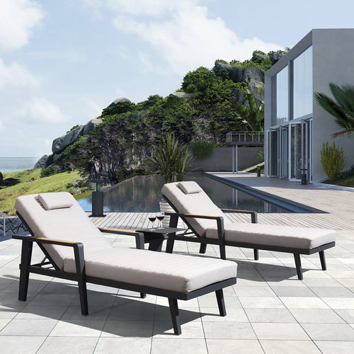 Moderne Sonnenliege - EMOTI - Higold - Sunbrella® / Aluminium / verstellbare Rücklehne