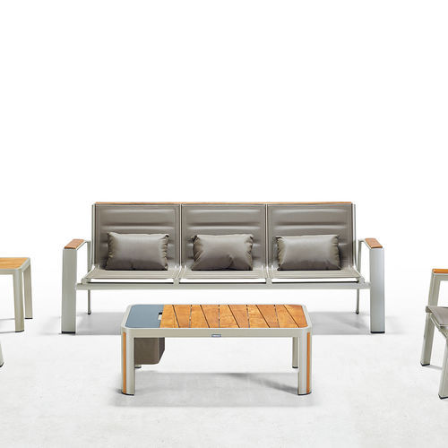 Modernes Sofa - GENEVA - Higold - für Außenbereich / Stoff / mit Armlehnen