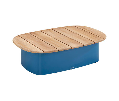 Moderner Couchtisch - AIO - Higold - Teakholz / Acryl / Gestell aus Aluminium