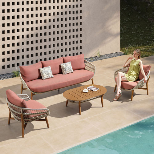 Modernes Sofa - VASCA - Higold - für Außenbereich / Sunbrella® / mit Armlehnen