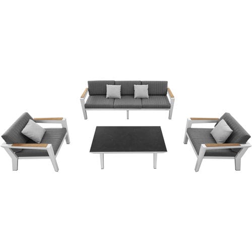 Modernes Lounge-Gartenmöbel - CHAMPION - Higold - Sunbrella® / Teakholz / Aluminium