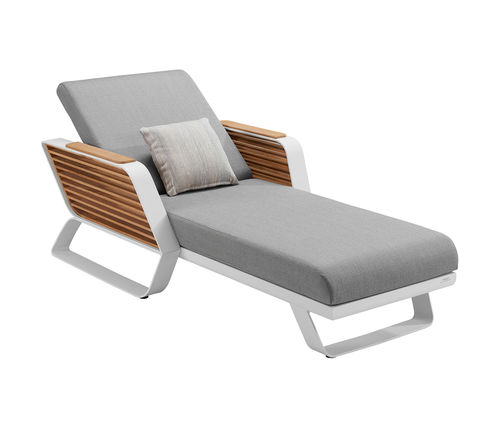 Moderne Sonnenliege - WING - Higold - Sunbrella® / Aluminium / verstellbare Rücklehne