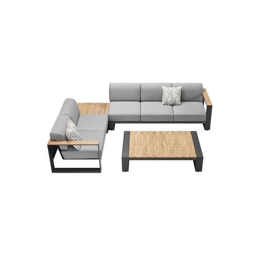 Modernes Lounge-Gartenmöbel - CAMBUSA - Higold - Sunbrella® / Teakholz / Aluminium