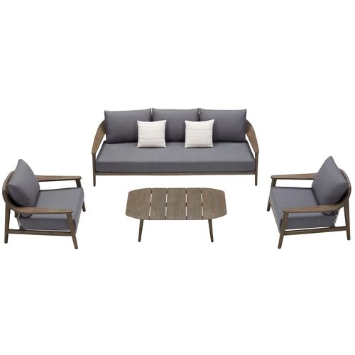 Modernes Lounge-Gartenmöbel - LEO - Higold - Sunbrella® / Teakholz / Kordel